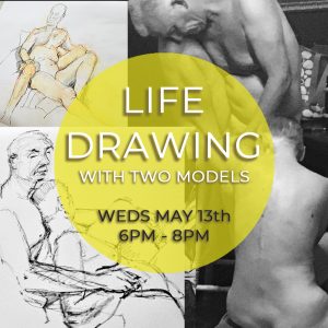 logo showing date for life drawing class at essex print studio
